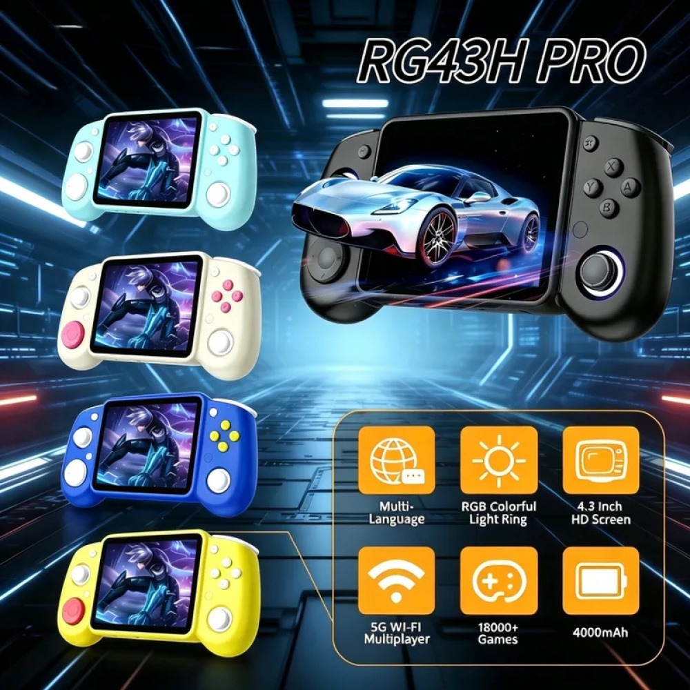 Console Retro Gaming Portable - جهاز ألعاب محمول ريترو RG43H Pro