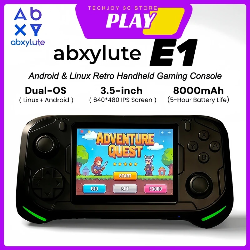 Retro Gaming Os Linux - جهاز ألعاب محمول Abxylute E1 بشاشة