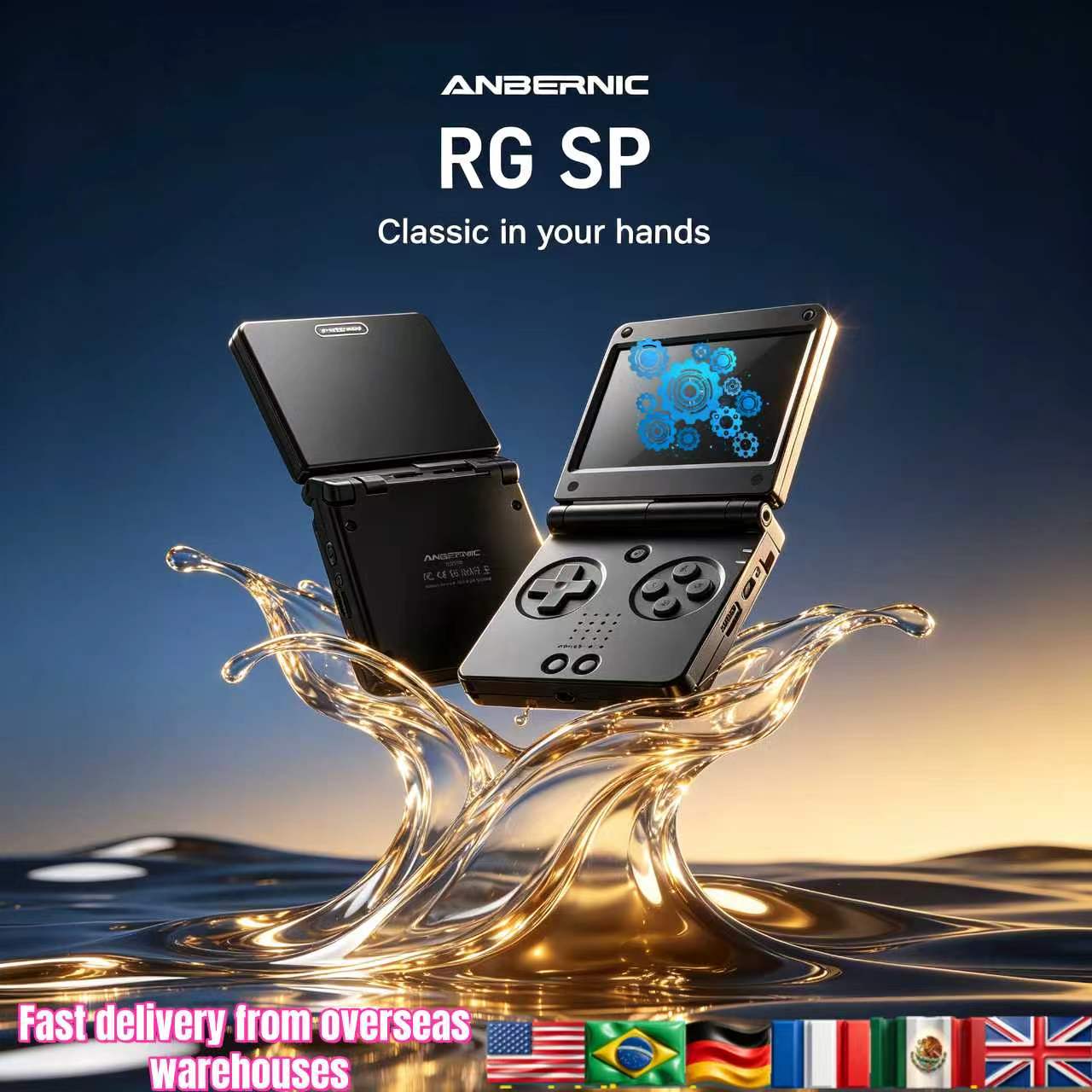 Retro Gaming Anbernic - أنبرنيك RGSP فليب كلاسيك جهاز ألعاب