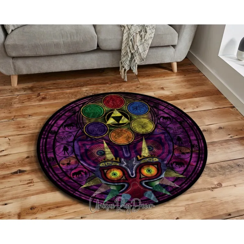 Retro Gaming Zelda - سجادة زيلدا رمز مستديرة على الطراز