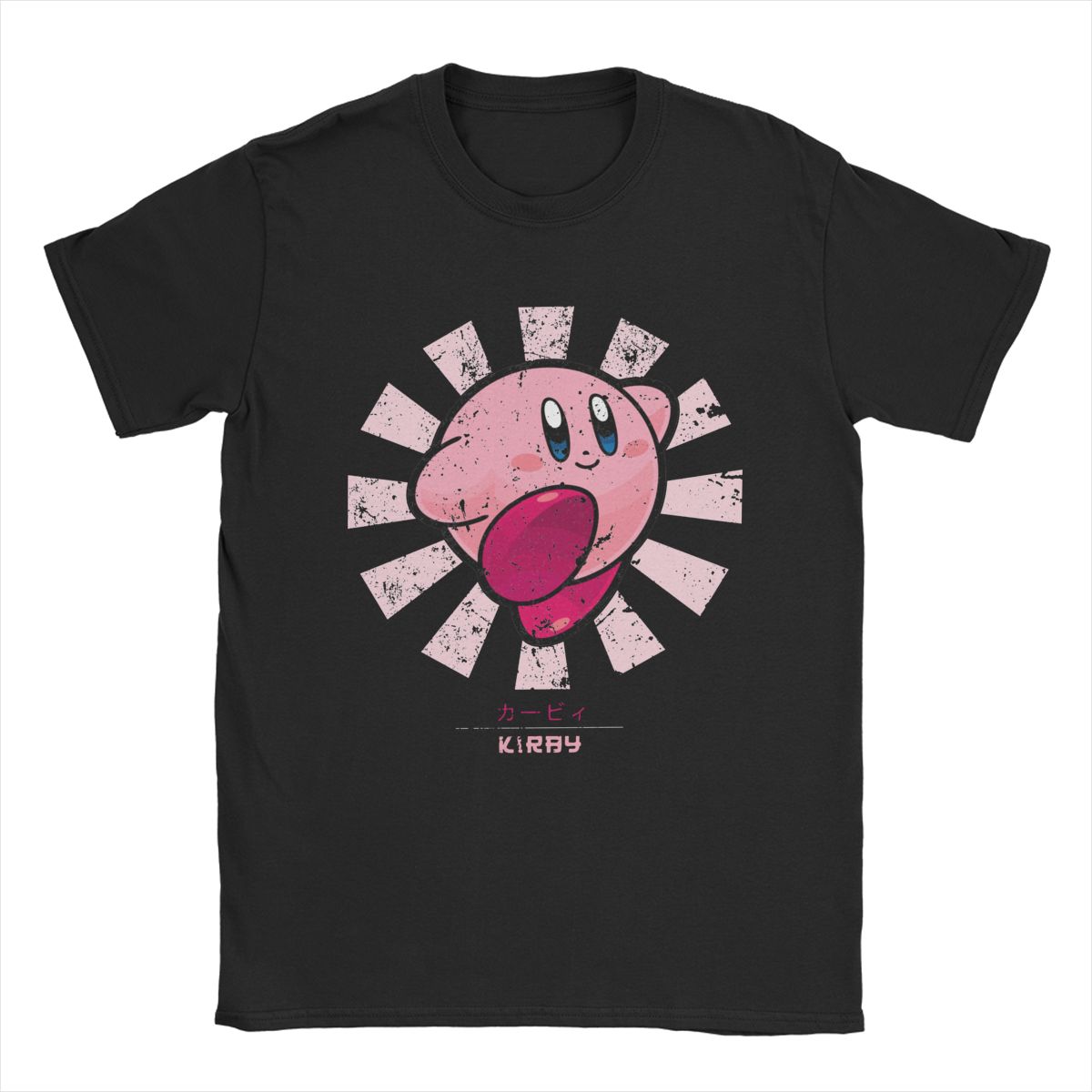 Retro Gaming T Shirt - تي شيرت كيربيز ريترو ياباني للرجال