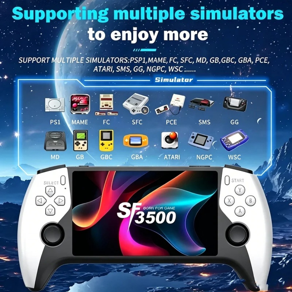 Retro Gaming Devices - جهاز ألعاب محمول SF3500 بشاشة 5