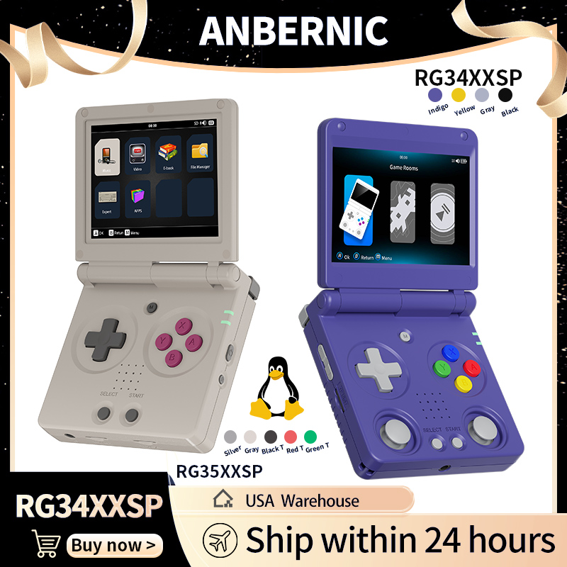 Anbernic RG34XXSP RG35XXSP وحد - مراجعة Retro Gaming Anbernic وسعره