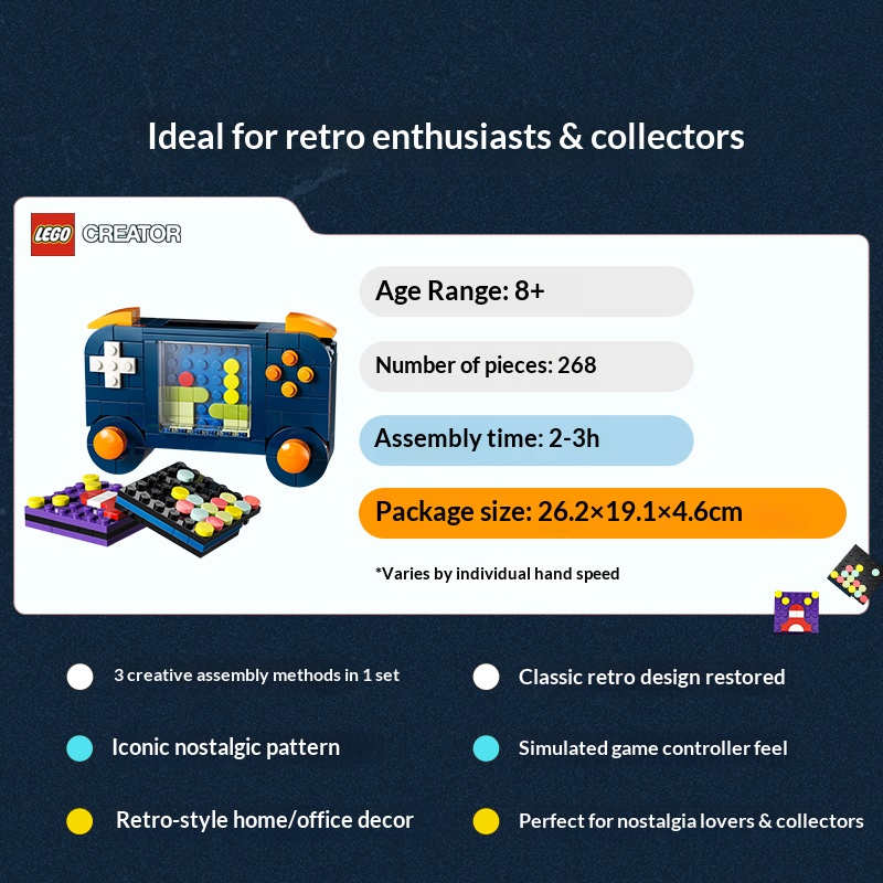 مجموعة مكعبات بناء ليجو كريتور - مراجعة Retro Gaming Handhelds وسعره