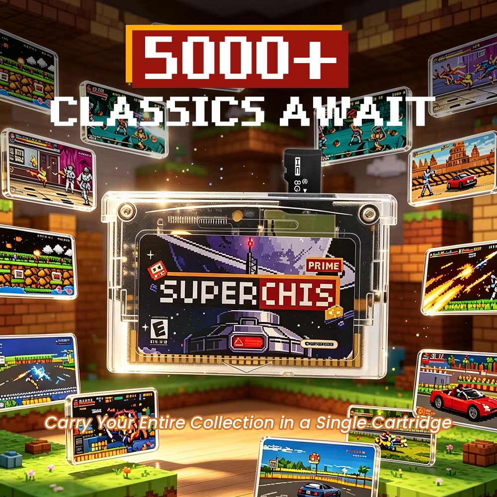 خرطوشة ألعاب ريترو سوبر تشيس ف - مراجعة Console Retro Gaming Portable وسعره