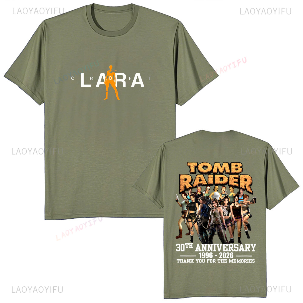 تومب رايدر 30th الذكرى للجنسين - مراجعة Retro Gaming T Shirt وسعره