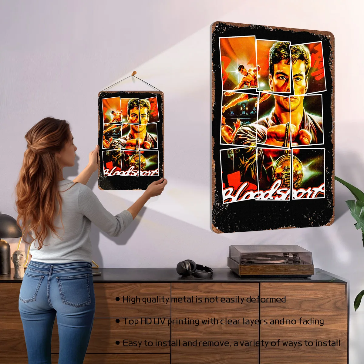 لافتة معدنية بتصميم بلودسبورت، - مراجعة Retro Gaming At Home وسعره