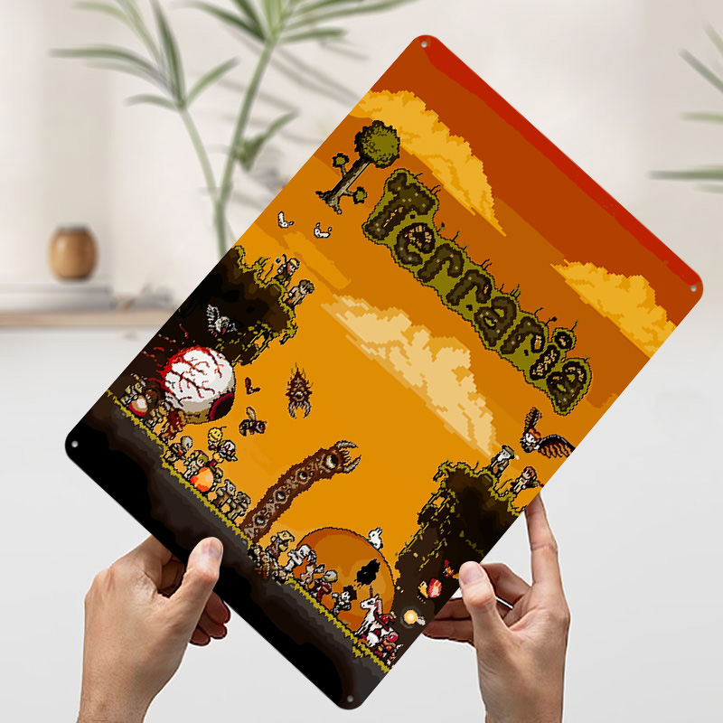 ملصق مطبوع بتصميم لعبة تيراريا - مراجعة Retro Gaming At Home وسعره
