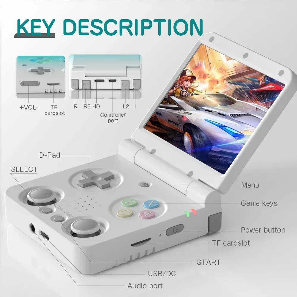 جهاز ألعاب محمول MIYOO Flip V2 - مراجعة Retro Gaming Os Linux وسعره