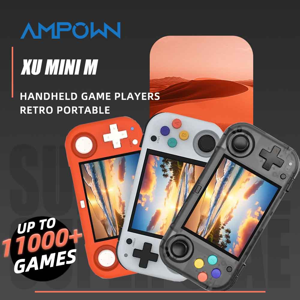جهاز ألعاب محمول Ampown XU MIN - مراجعة Retro Gaming Os Linux وسعره